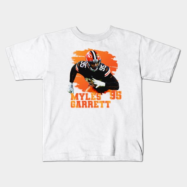 Myles Garrett | 95 Kids T-Shirt by Aloenalone